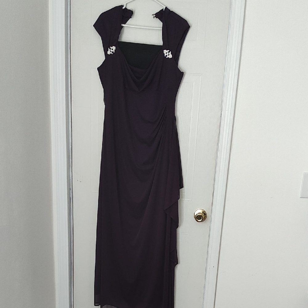 Plum Prom Dress with Elegant Design